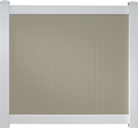 Rendering of a Vinyl Two-Tone Privacy Fence from Fence Supply Company Serving Southwest Florida, Central Florida, & South Florida