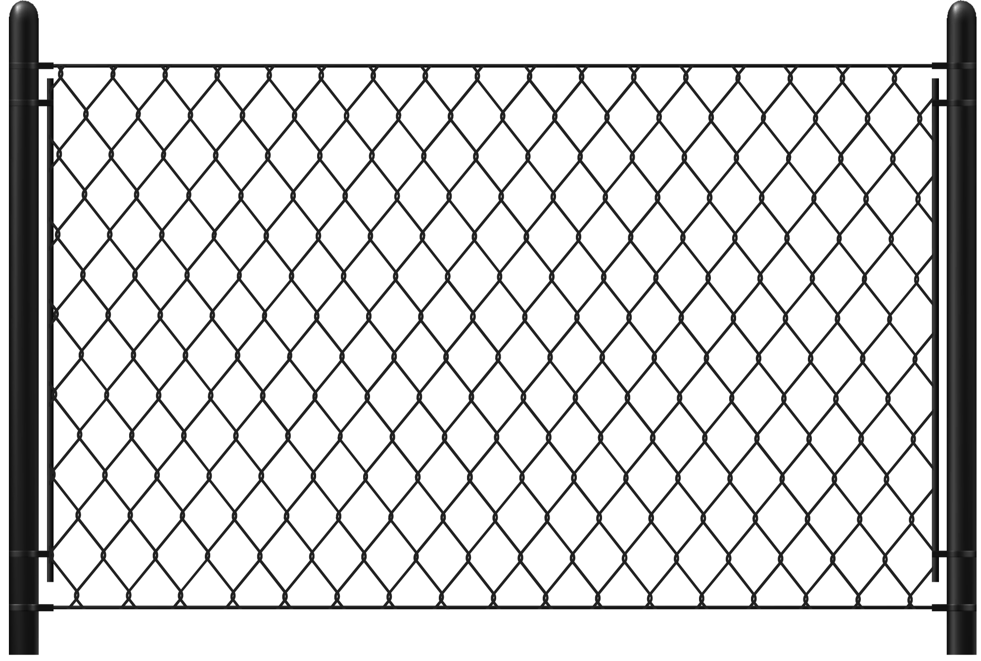Rendering of a Colored Vinyl Coated Chain Link Fence from Fence Supply Company Serving Southwest Florida, Central Florida, & South Florida
